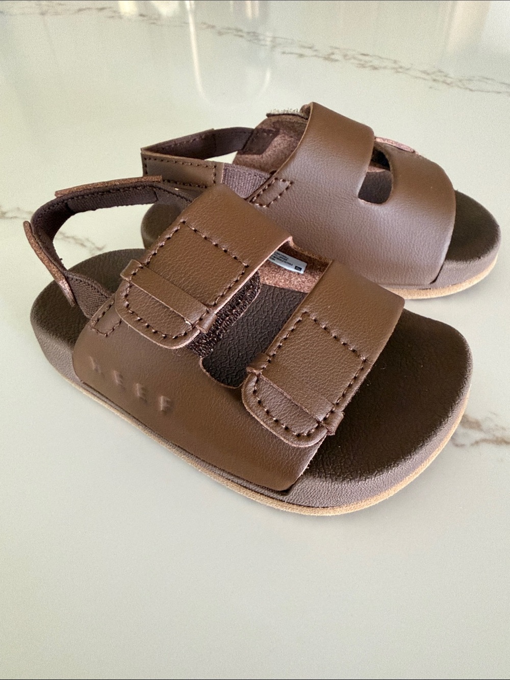 Reef Kids Brown Adjustable Double-Strap Sandals